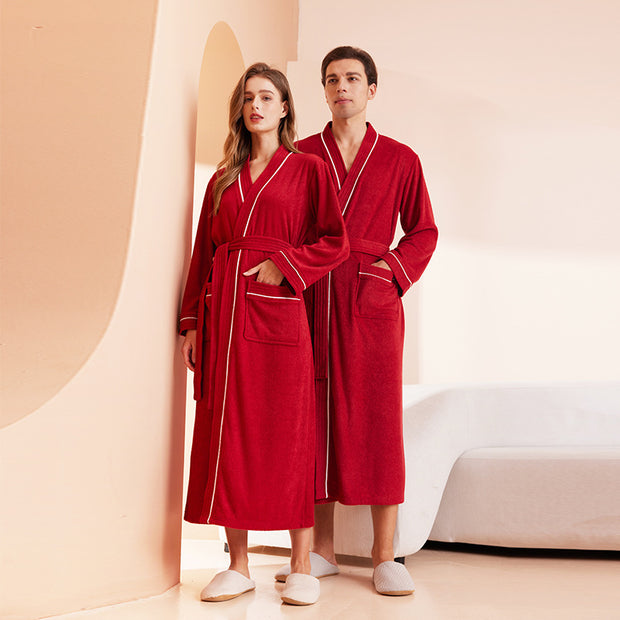Bathrobe men's and women's towel fabric