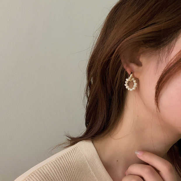 Natural Freshwater Pearl Earrings for Women Two Wear