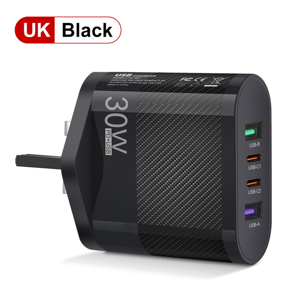 2USB Type-C 30W Mobile Phone Charger