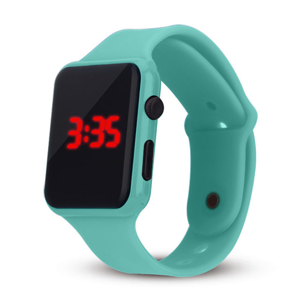 LED electronic watch/student fashion sports LED Apple square silicone