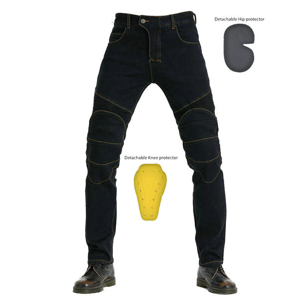 Motorcycle racing rider straight jeans,