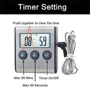 Kitchen Food Thermometer Electronic Timer Probe