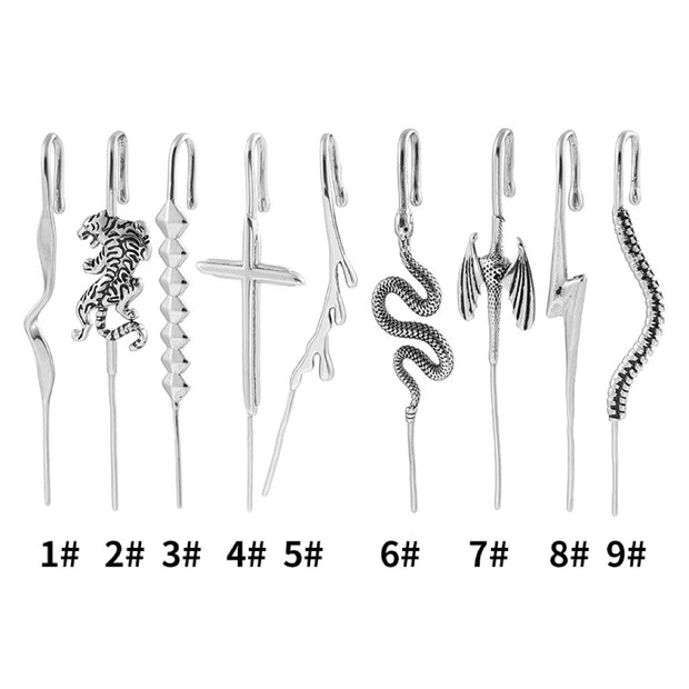 Stainless steel casting tiger snake ear hanging ear