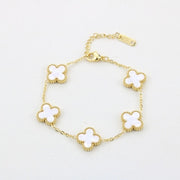 Four leaf clover bracelet women's titanium steel light luxury electroplating 18k gold