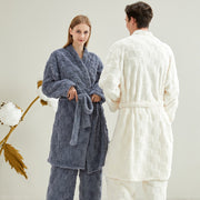 Long couple pajamas in European and American plus size