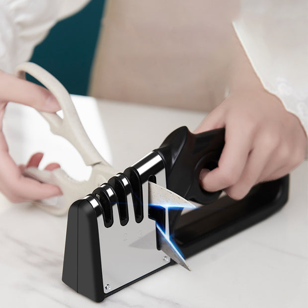 Four-In-One Kitchen Knife Stick Fixed Angle Sharpener Fast Knife Sharpener