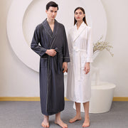 Thin satin bathrobe with quick drying water absorption for couples women's