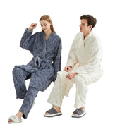 Long couple pajamas in European and American plus size
