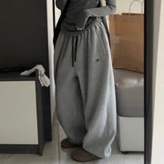 Cotton flannel snow sweatpants with loose silhouette