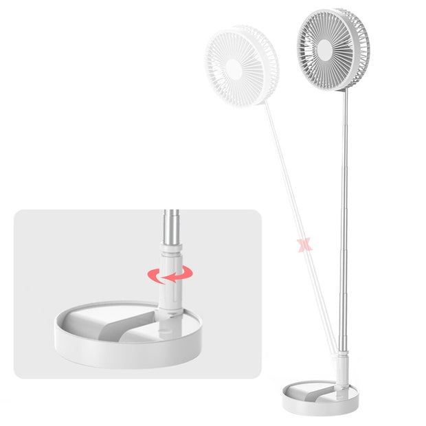 Outdoor Tools Telescopic Folding Table Fan Multi-Function Desktop USB Charging Fan Adjustable Angle Travel Outdoor Gadget