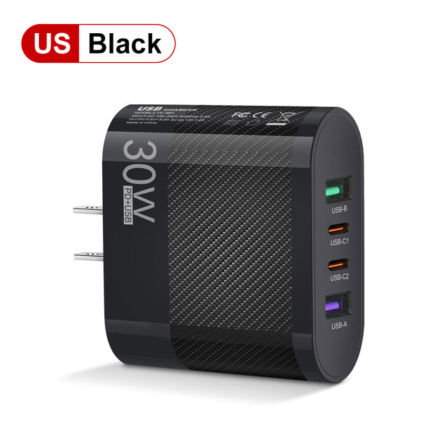 2USB Type-C 30W Mobile Phone Charger