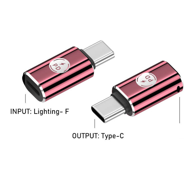 Lighting female to TYPE-C male 27W fast charging adapte