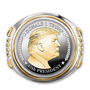 Personalized American President Trump Ring Two-color
