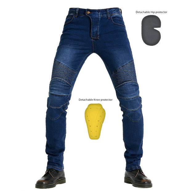 Motorcycle racing rider straight jeans,