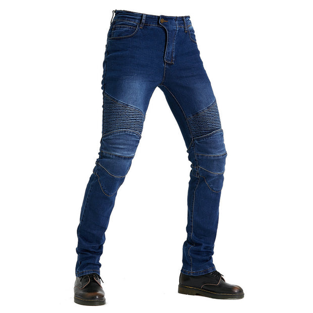 Motorcycle racing rider straight jeans,
