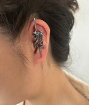 Stainless steel casting tiger snake ear hanging ear