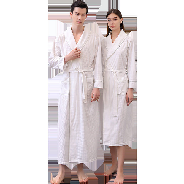Thin satin bathrobe with quick drying water absorption for couples women's