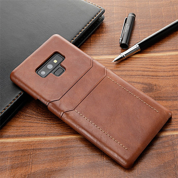 Card Holder Case for Samsung Galaxy Note 9 8 Luxury Leather