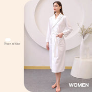 Thin satin bathrobe with quick drying water absorption for couples women's