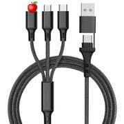 PD two to three braided data cable Type-C three in one car phone charging