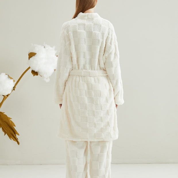 Long couple pajamas in European and American plus size