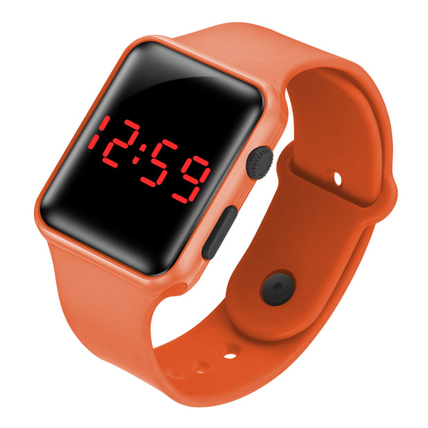 LED electronic watch/student fashion sports LED Apple square silicone