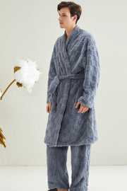 Long couple pajamas in European and American plus size