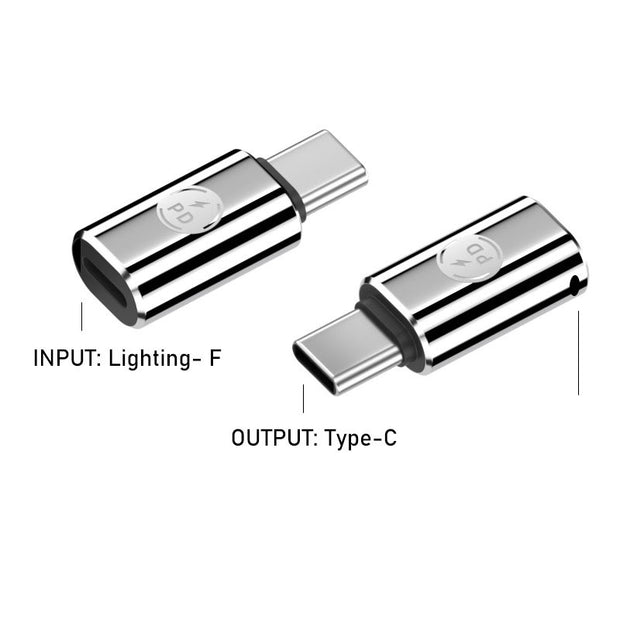 Lighting female to TYPE-C male 27W fast charging adapte