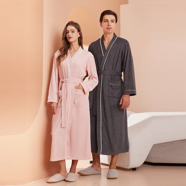 Bathrobe men's and women's towel fabric