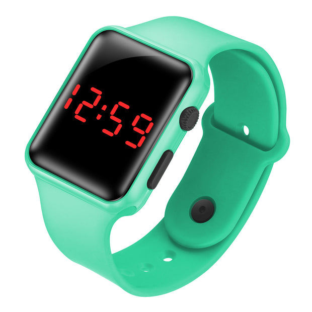 LED electronic watch/student fashion sports LED Apple square silicone