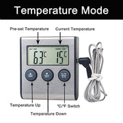 Kitchen Food Thermometer Electronic Timer Probe