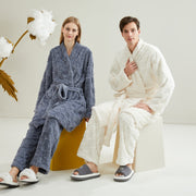 Long couple pajamas in European and American plus size