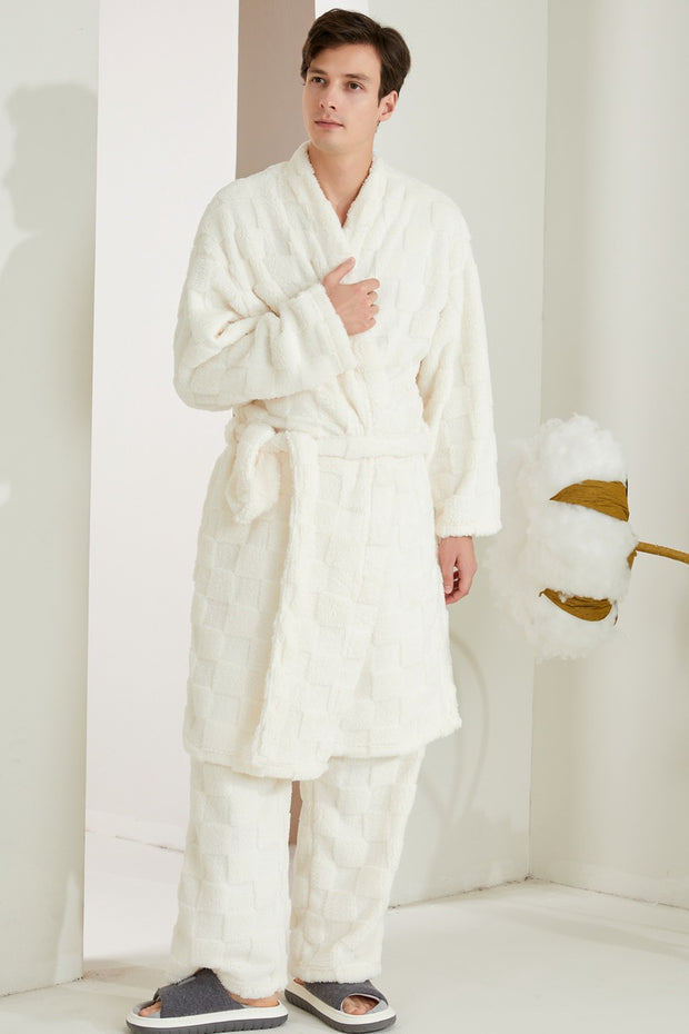 Long couple pajamas in European and American plus size