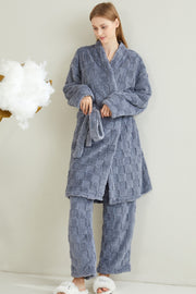 Long couple pajamas in European and American plus size