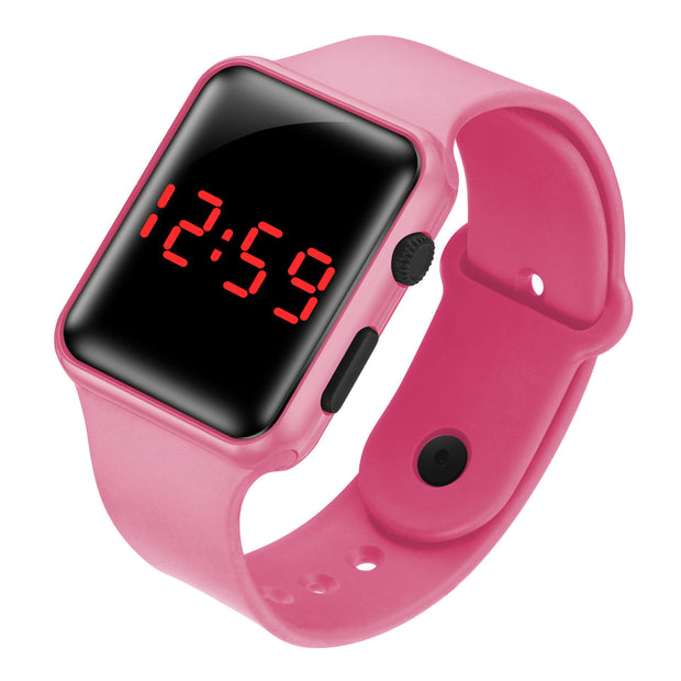 LED electronic watch/student fashion sports LED Apple square silicone