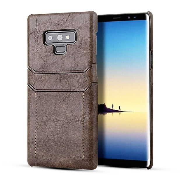 Card Holder Case for Samsung Galaxy Note 9 8 Luxury Leather