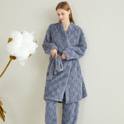 Long couple pajamas in European and American plus size