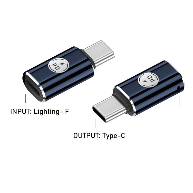 Lighting female to TYPE-C male 27W fast charging adapte
