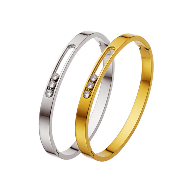 European and American titanium steel buckle women's