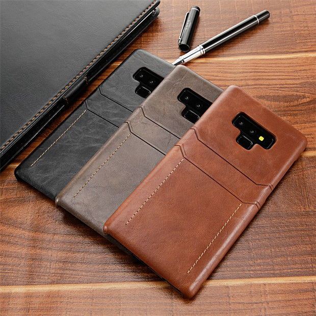 Card Holder Case for Samsung Galaxy Note 9 8 Luxury Leather