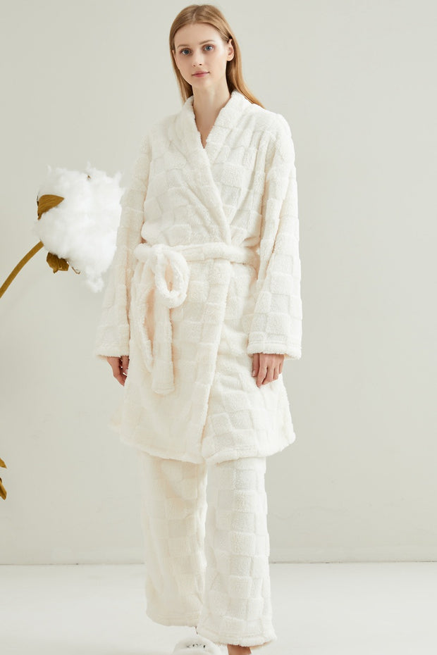 Long couple pajamas in European and American plus size