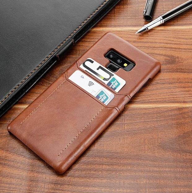 Card Holder Case for Samsung Galaxy Note 9 8 Luxury Leather