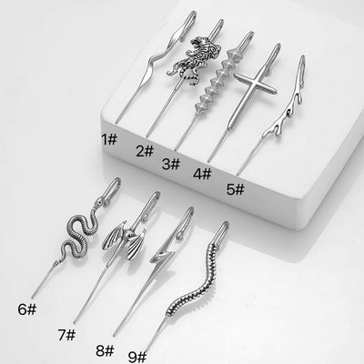 Stainless steel casting tiger snake ear hanging ear