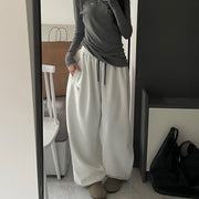 Cotton flannel snow sweatpants with loose silhouette