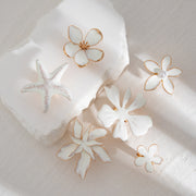 Personalized drip oil five petal flower three-dimensional ring