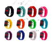 LED electronic watch/student fashion sports LED Apple square silicone