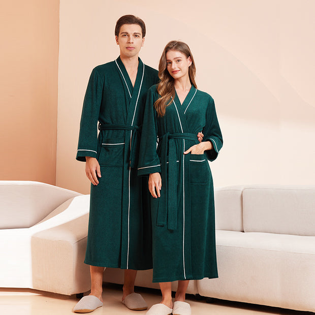 Bathrobe men's and women's towel fabric