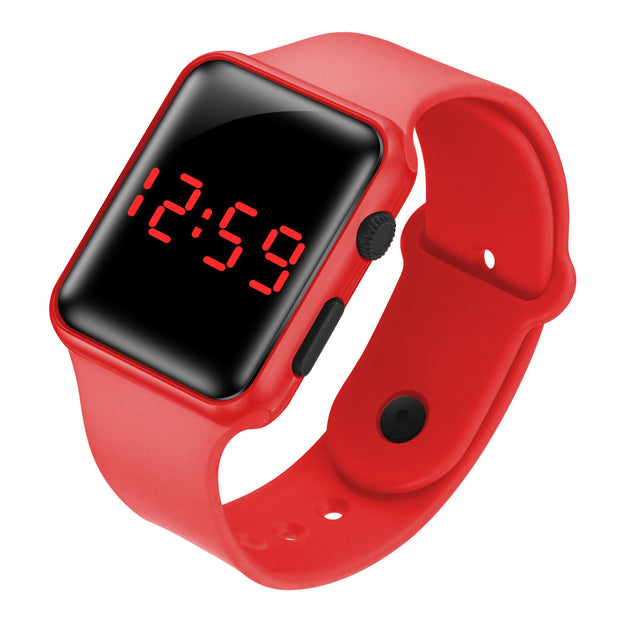 LED electronic watch/student fashion sports LED Apple square silicone