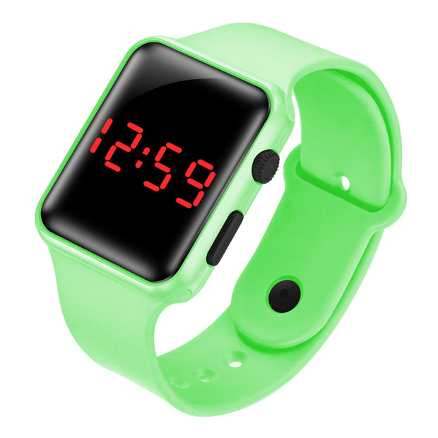 LED electronic watch/student fashion sports LED Apple square silicone
