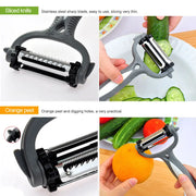 Multifunctional 360 Degree Rotary Kitchen Tool Vegetable Fruit Potato Carrot Peeler Grater Turnip Cutter Slicer Melon Gadget